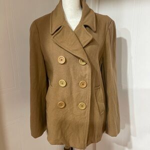 Chadwick’s woman Tan Double-Breasted with pockets Coat M
